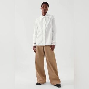COS lace detailed poplin shirt
